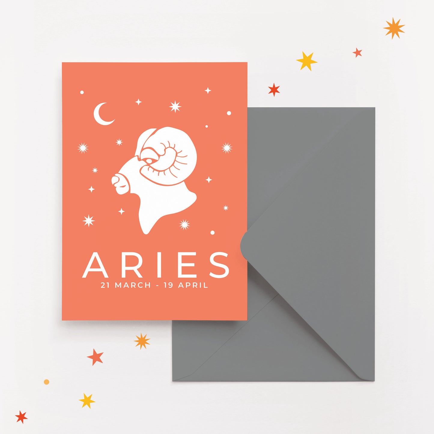 Aries Zodiac Birthday Card