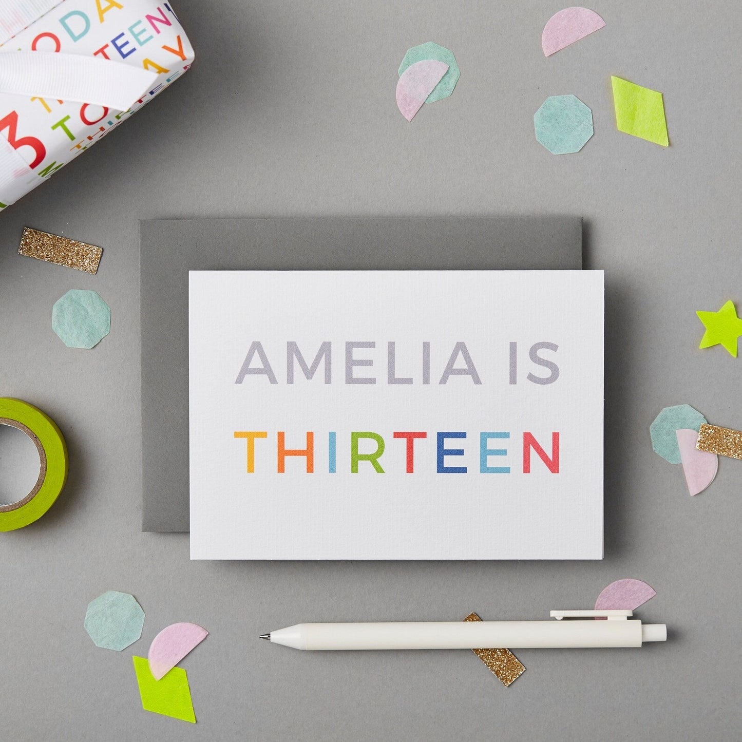 Personalised 13th Birthday Card
