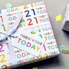 21st Today Wrapping Paper Set - Studio 9 Ltd