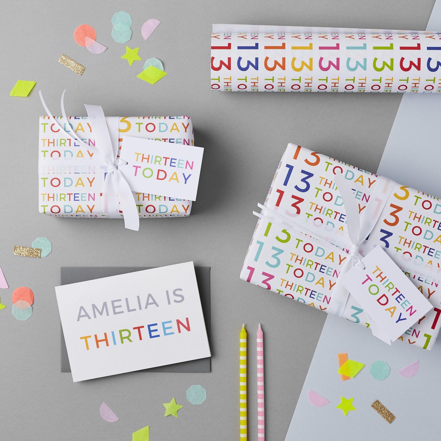 13th Birthday Wrapping Paper Set - Studio 9 Ltd