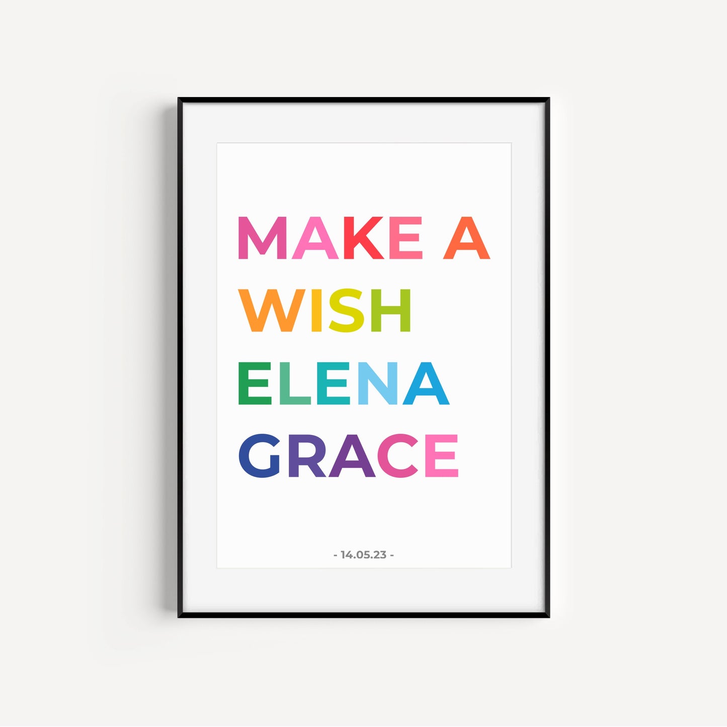 Personalised Make A Wish Print