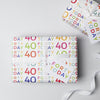 40 Today Wrapping Paper Set - Studio 9 Ltd