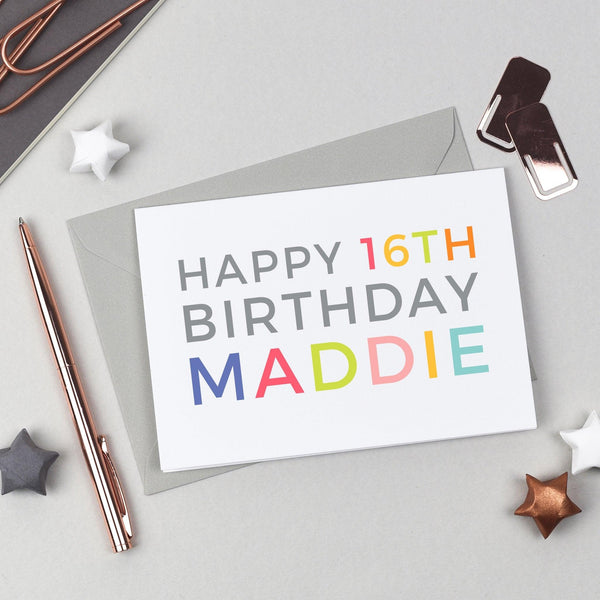 Happy 16th Birthday Card - Studio 9 Ltd