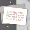 'Thank You' Teacher Card - Studio 9 Ltd