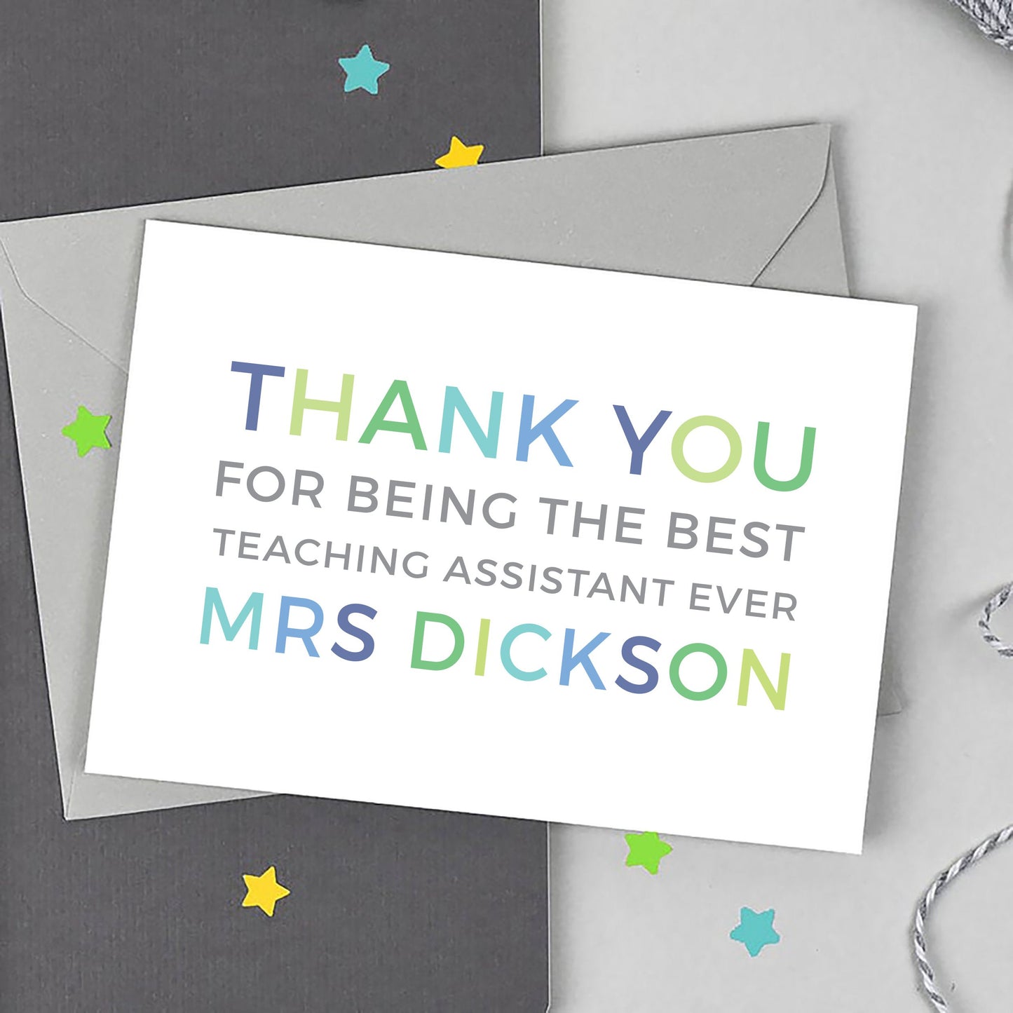 Personalised 'Thank You' Teaching Assistant Card - Studio 9 Ltd