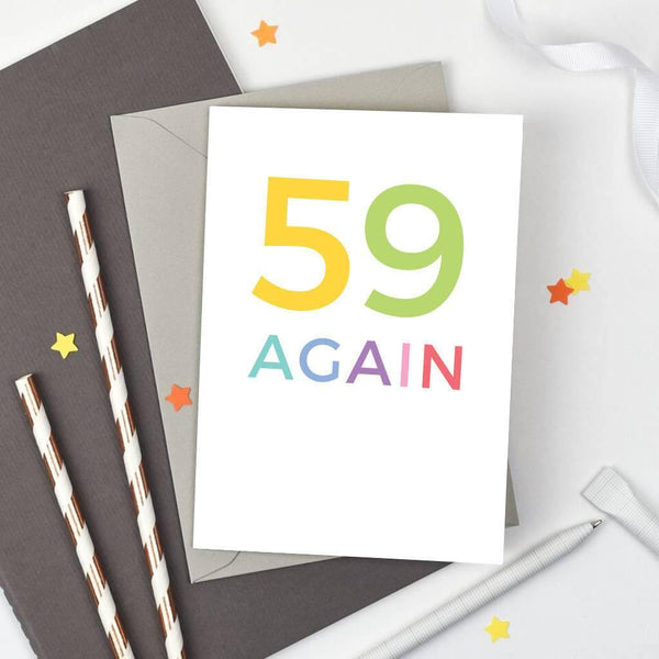 '59 Again' Birthday Card - Studio 9 Ltd