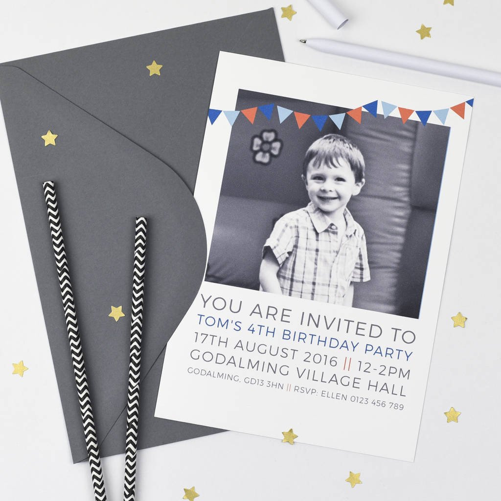 Personalised Photo Birthday Party Invitations - Studio 9 Ltd
