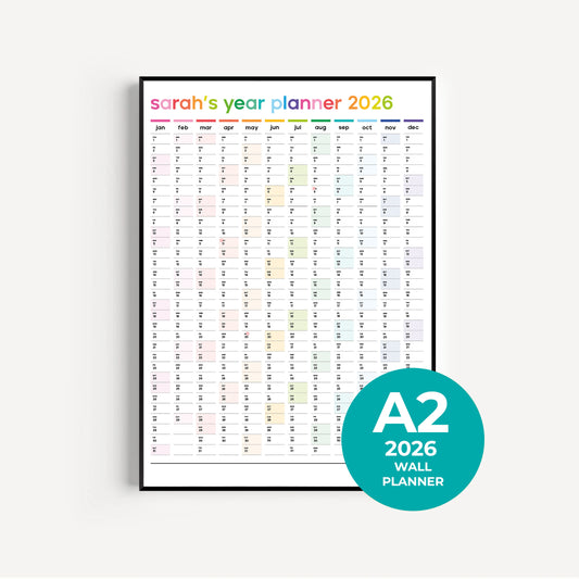Personalised 2026 Year Planner / Multicoloured
