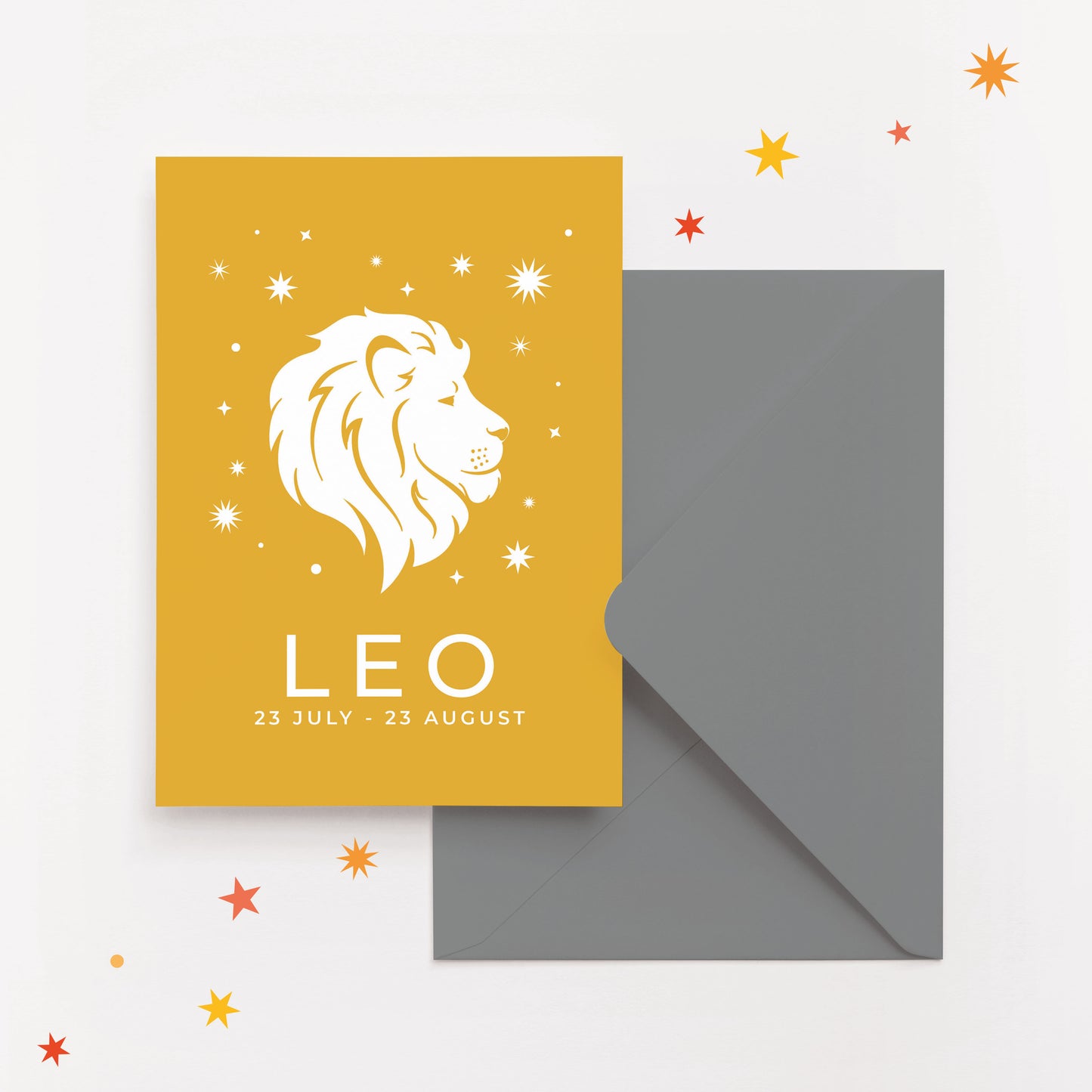 Leo Zodiac Birthday Card