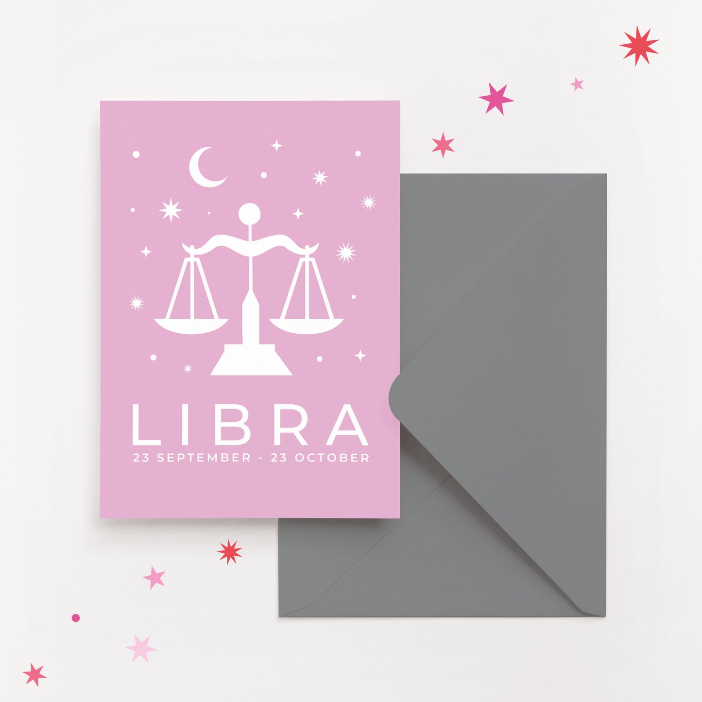 Libra Zodiac Birthday Card