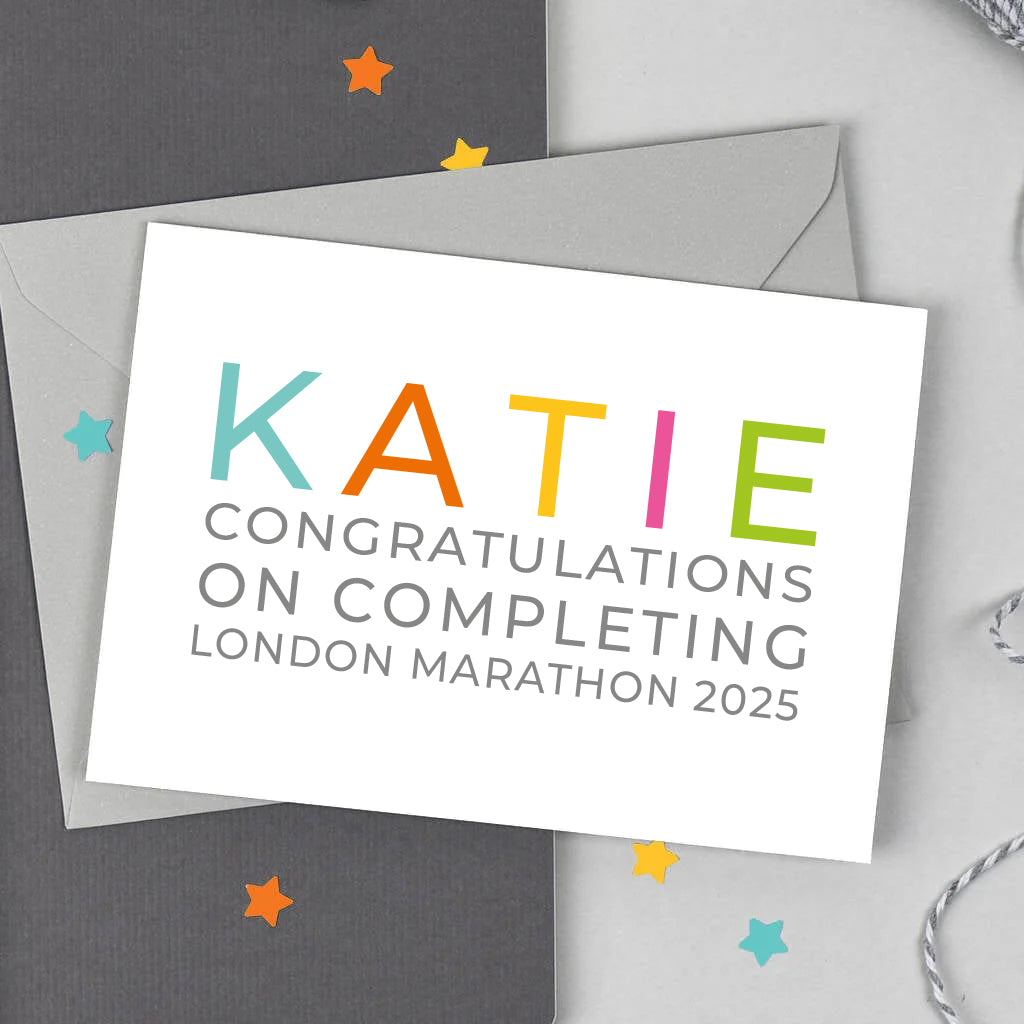 Personalised Marathon Congratulations Card