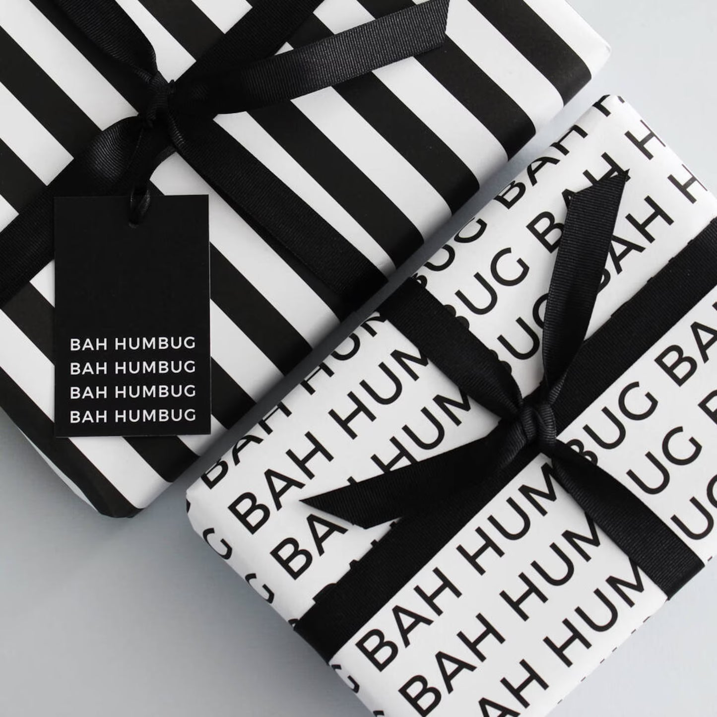 Bah Humbug Christmas Wrapping Paper Set