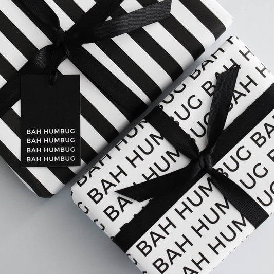 Bah Humbug Christmas Wrapping Paper Set