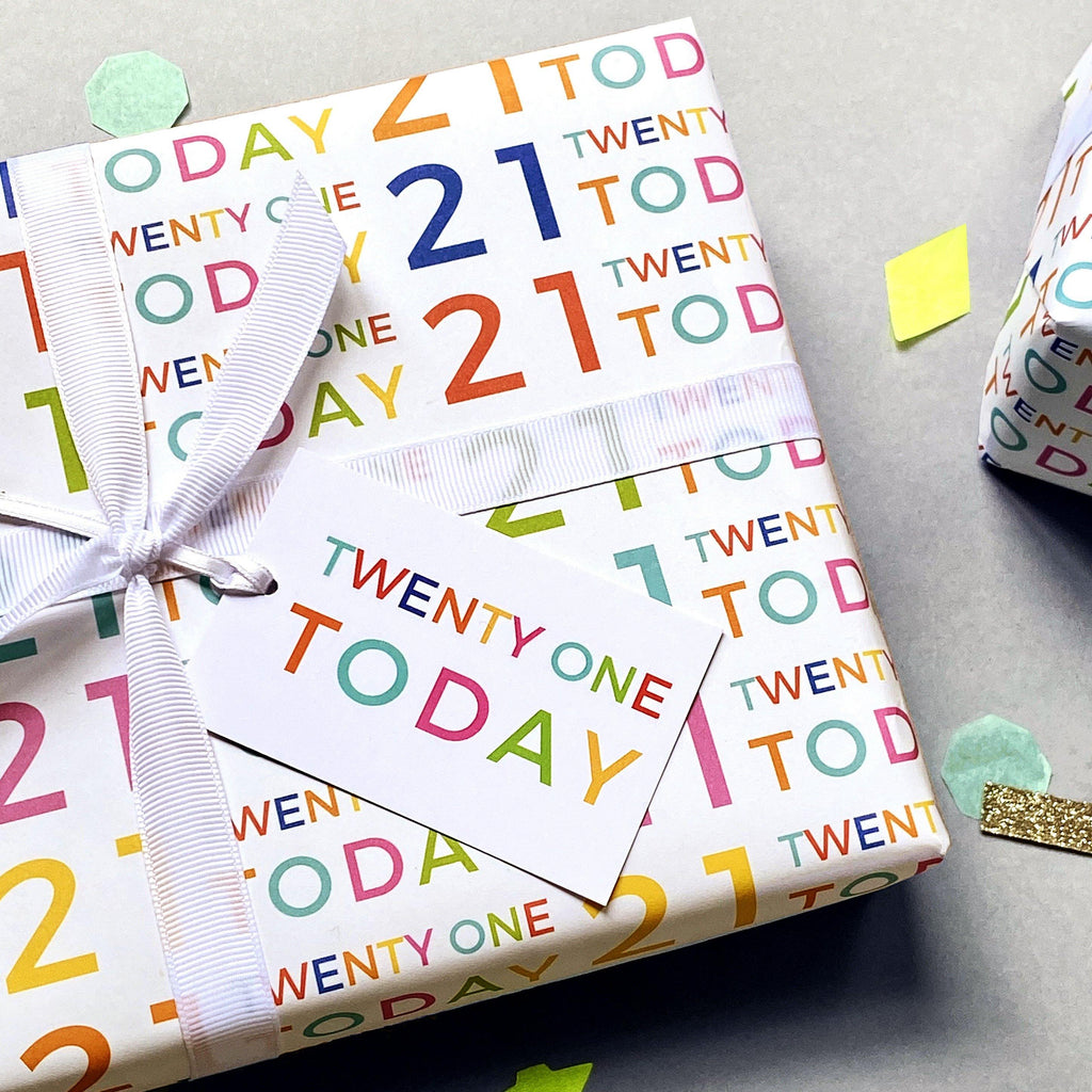 21st Today Wrapping Paper Set - Studio 9 Ltd