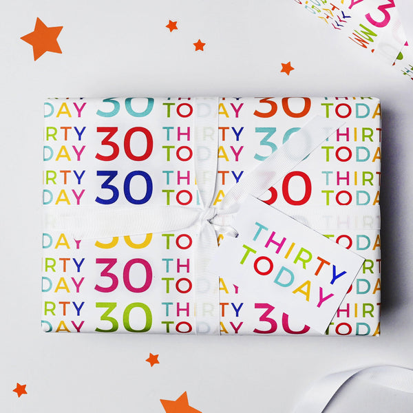 30 Today Wrapping Paper Set - Studio 9 Ltd