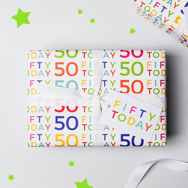 50 Today Wrapping Paper Set - Studio 9 Ltd