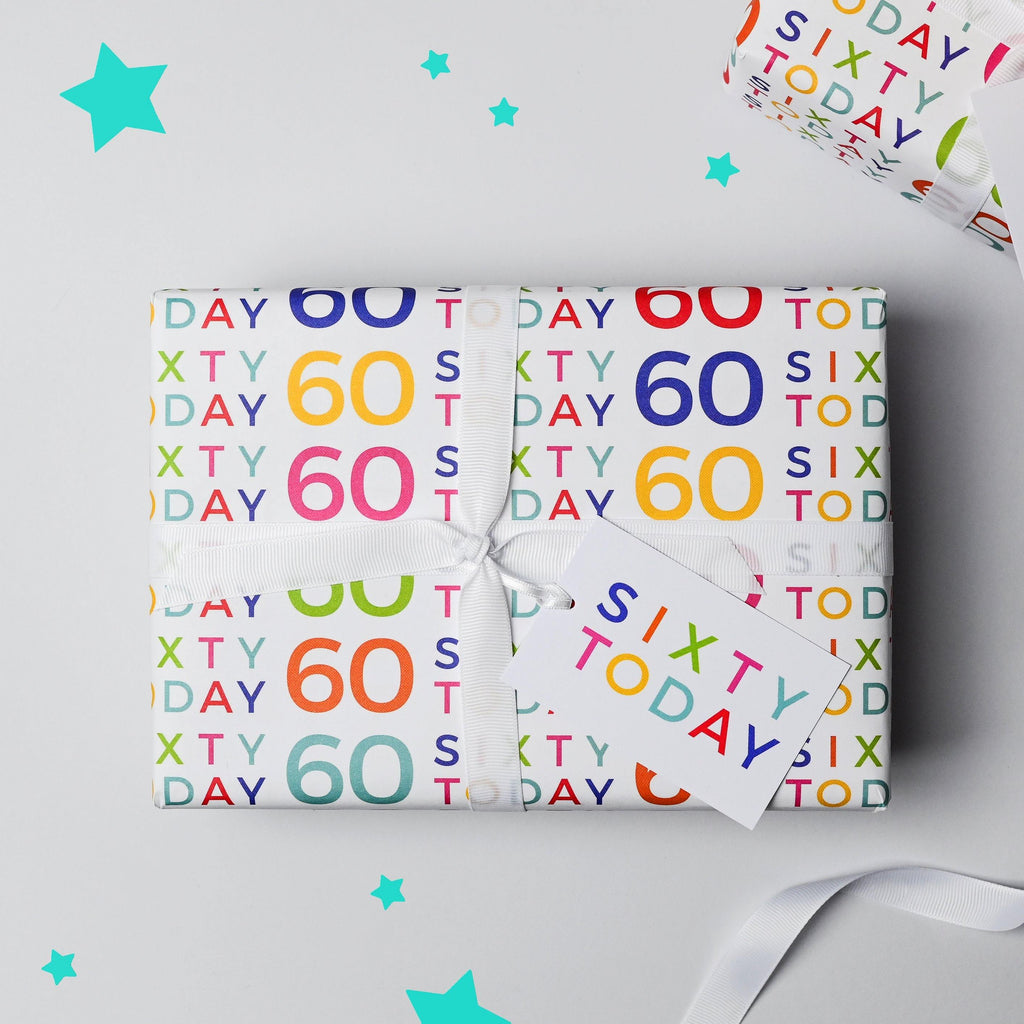60 Today Wrapping Paper Set - Studio 9 Ltd
