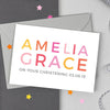 Personalised Girls Christening Card - Studio 9 Ltd