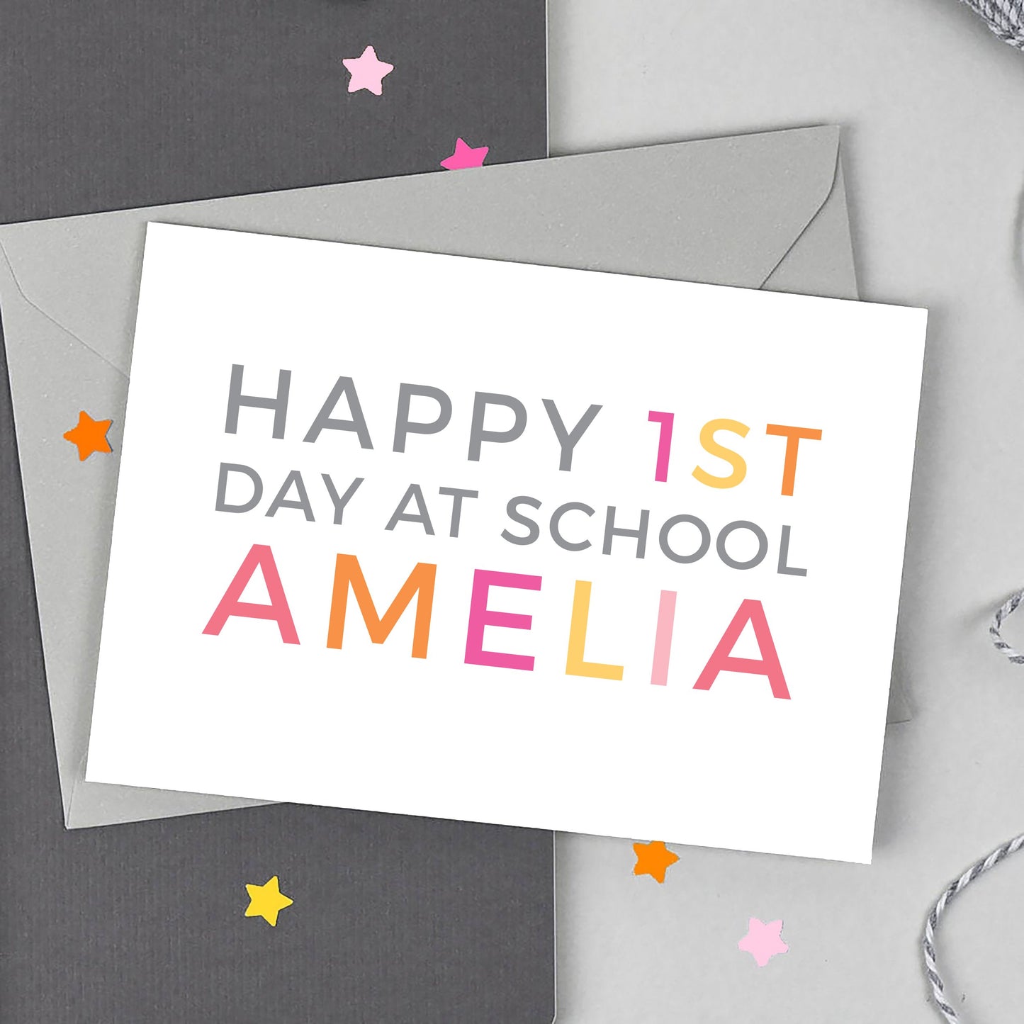 Personalised First Day At School Card - Studio 9 Ltd