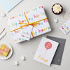 Hip Hip Hooray Birthday Wrapping Paper Set - Studio 9 Ltd