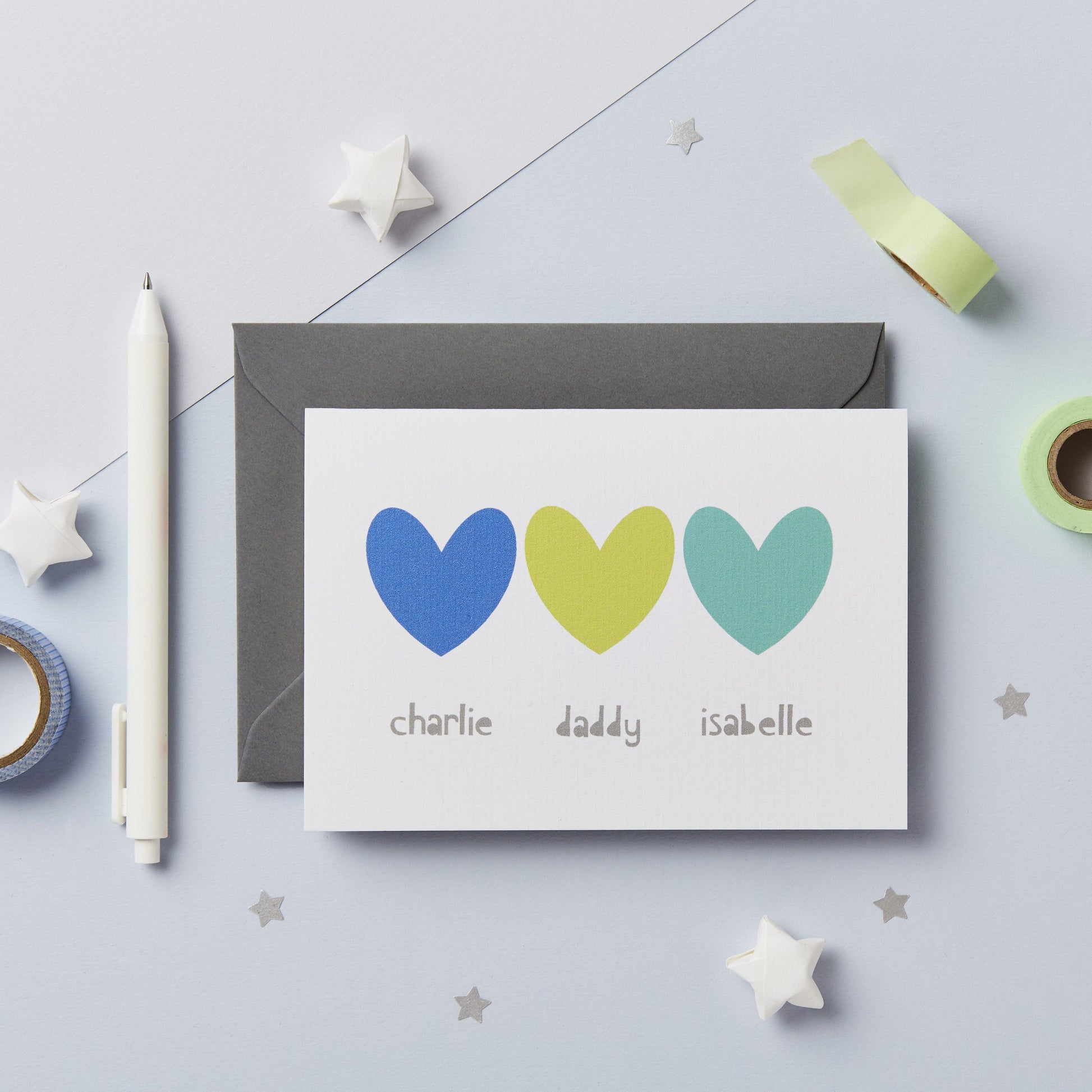 Blue Heart Wrapping Paper Set - Studio 9 Ltd