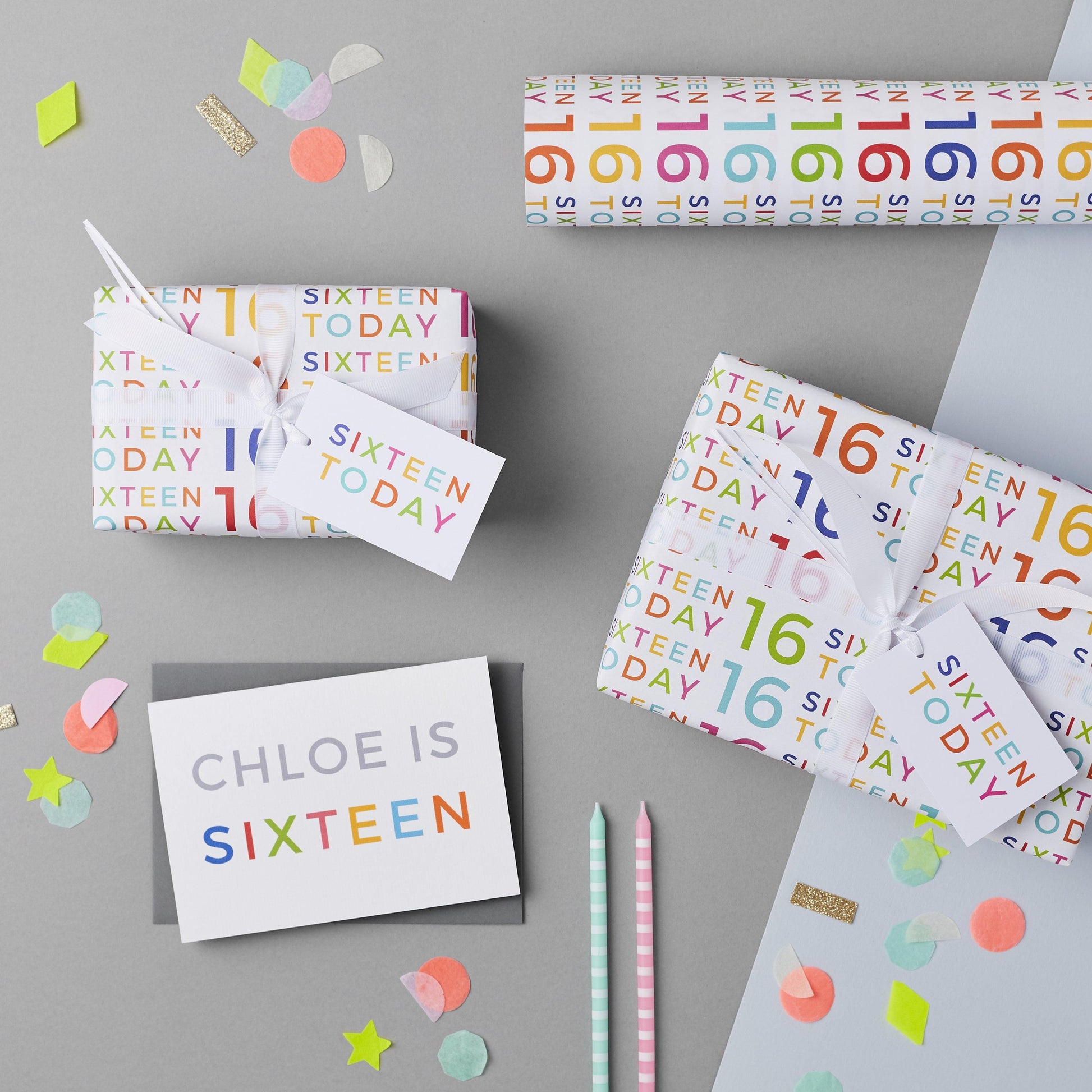 16th Birthday Wrapping Paper Set - Studio 9 Ltd