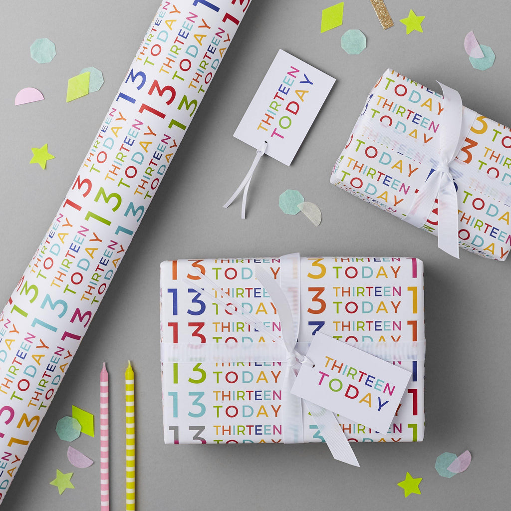 13th Birthday Wrapping Paper Set - Studio 9 Ltd