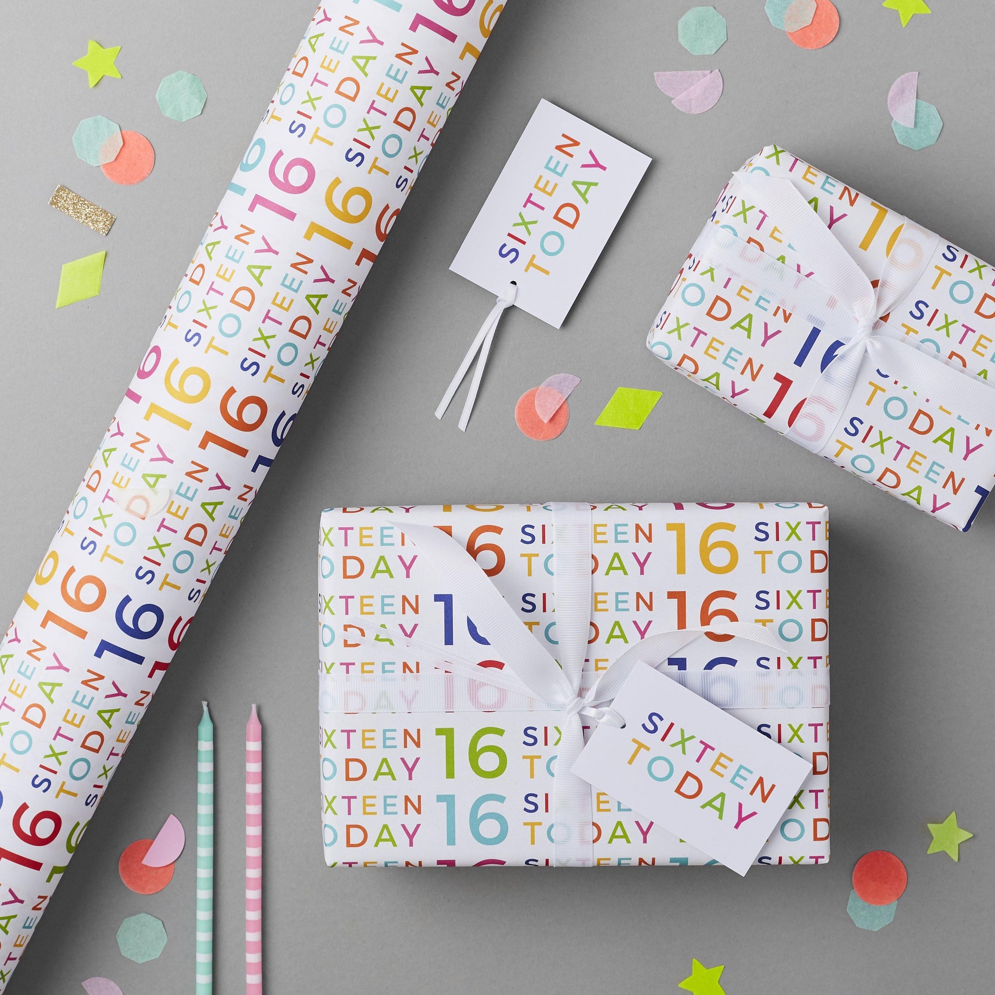 16th Birthday Wrapping Paper Set - Studio 9 Ltd