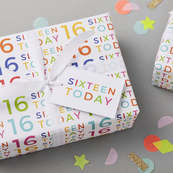 16th Birthday Wrapping Paper Set - Studio 9 Ltd