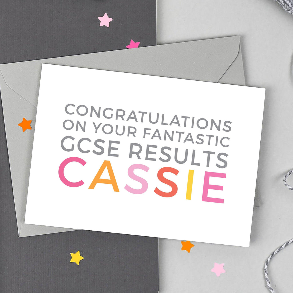 Personalised 'Fantastic GCSEs' Card - Studio 9 Ltd