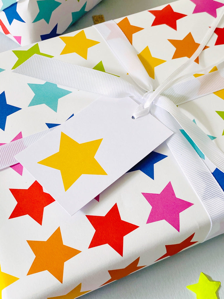 Rainbow Stars Wrapping Paper Set - Studio 9 Ltd
