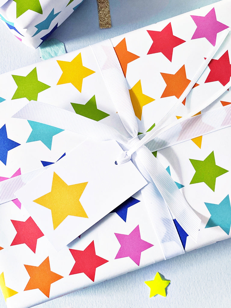 Rainbow Stars Wrapping Paper Set - Studio 9 Ltd