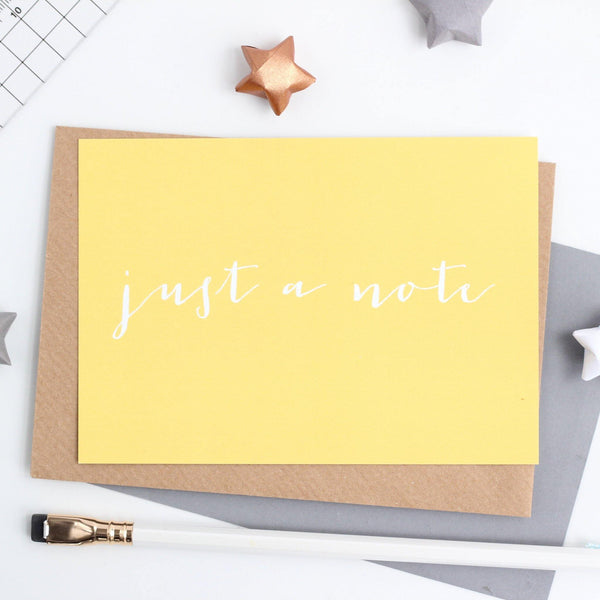 'Just a Note' Notecard - Studio 9 Ltd