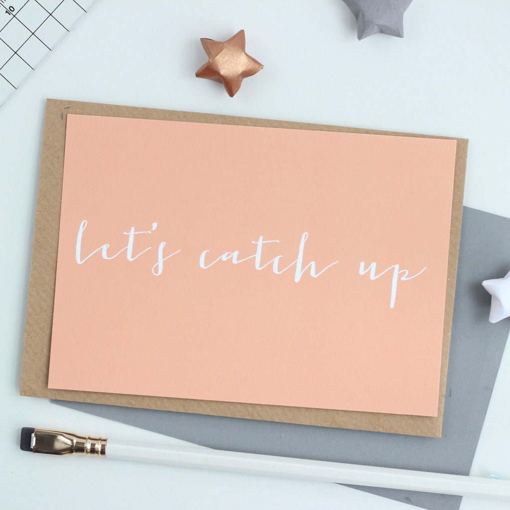 'Let's Catch Up' Notecard - Studio 9 Ltd