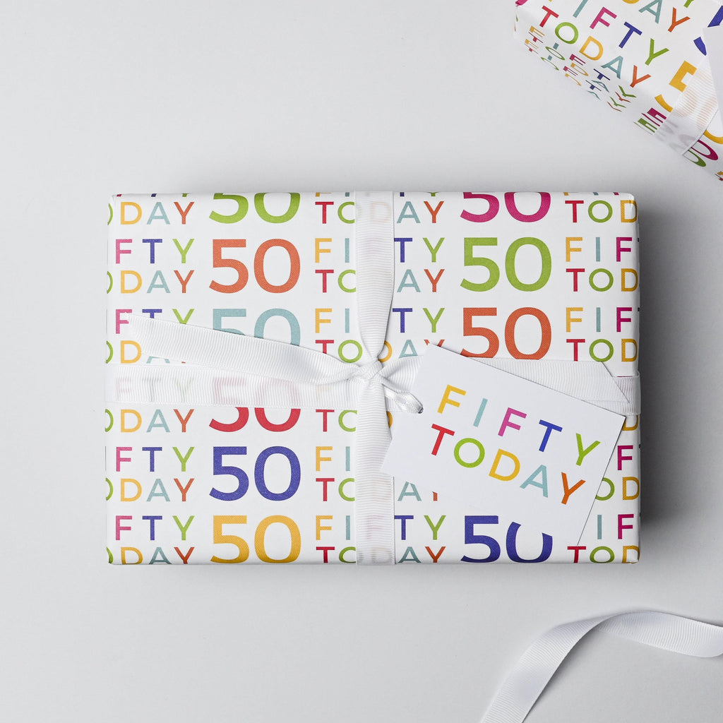 50 Today Wrapping Paper Set - Studio 9 Ltd