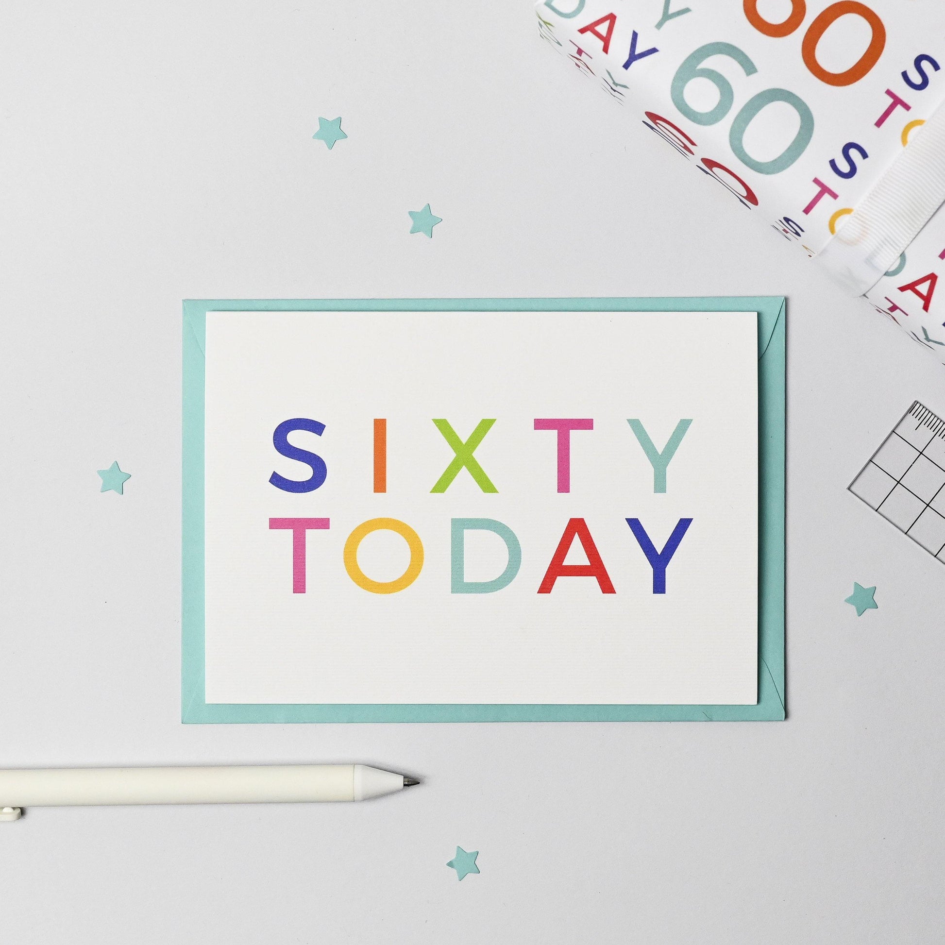 60 Today Wrapping Paper Set - Studio 9 Ltd