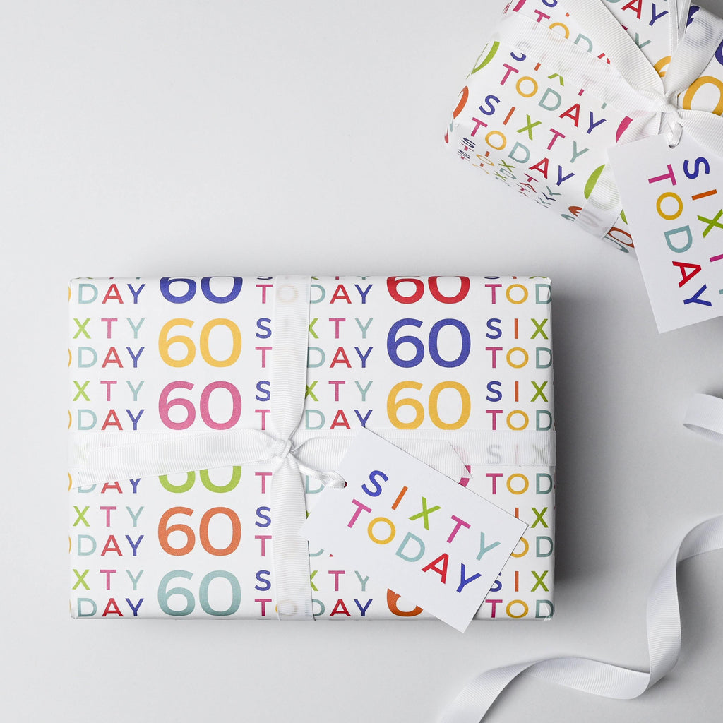 60 Today Wrapping Paper Set - Studio 9 Ltd