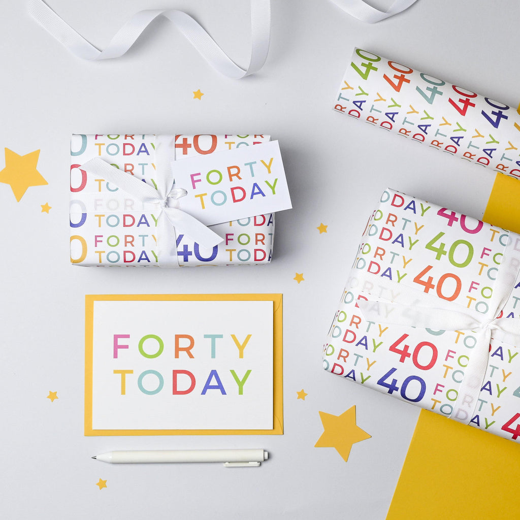 40 Today Wrapping Paper Set - Studio 9 Ltd