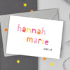 Personalised New Baby Girl Card - Studio 9 Ltd
