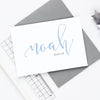 Baby Boy Name and Date Card - Studio 9 Ltd