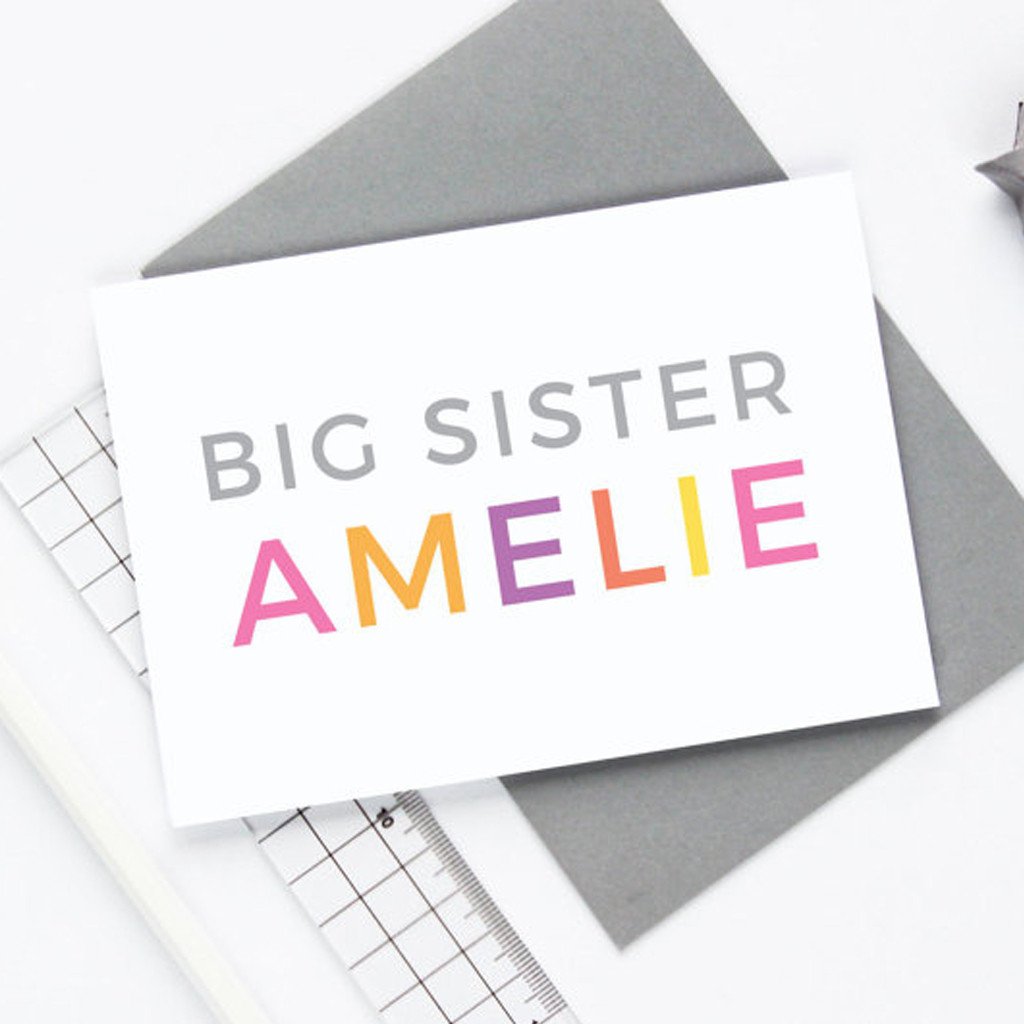 Personalised Big Sister Card - Studio 9 Ltd