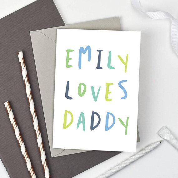 Personalised 'Loves' Fathers Day Card - Studio 9 Ltd