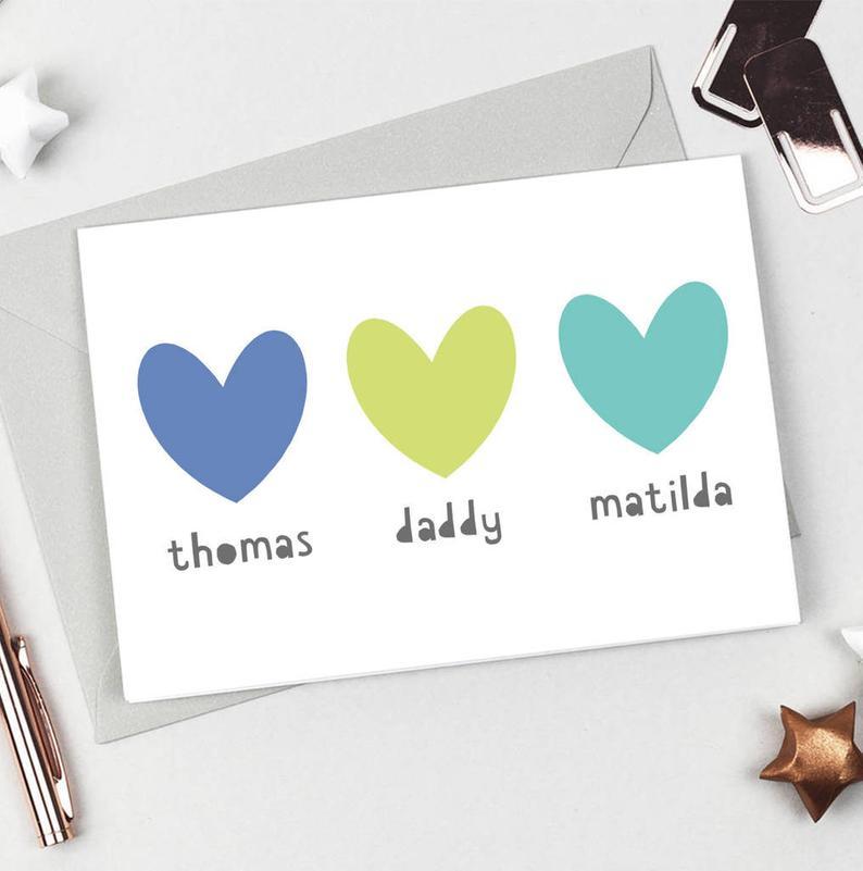 Personalised Siblings Father's Day Card - Studio 9 Ltd