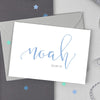 Baby Boy Name and Date Card - Studio 9 Ltd