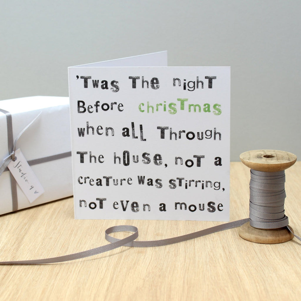 Twas The Night... Christmas Card - Studio 9 Ltd