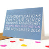 Personalised Wedding Anniversary Card - Studio 9 Ltd