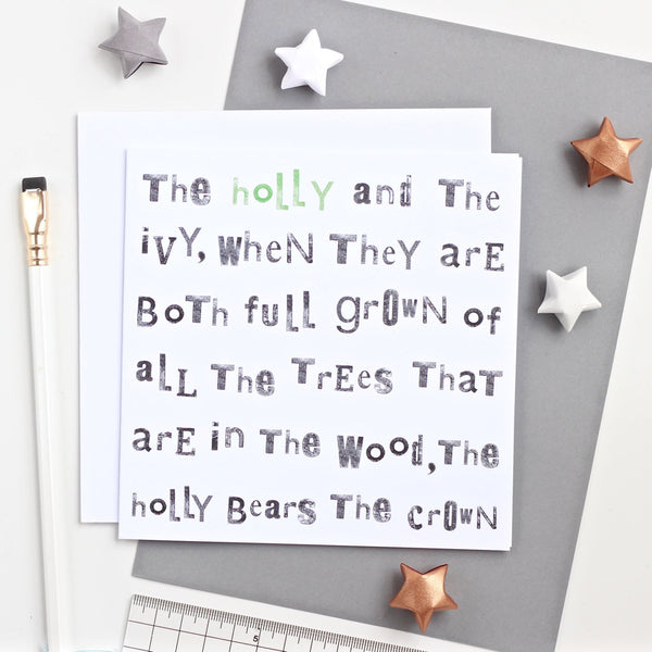 The Holly & The Ivy... Christmas Card - Studio 9 Ltd