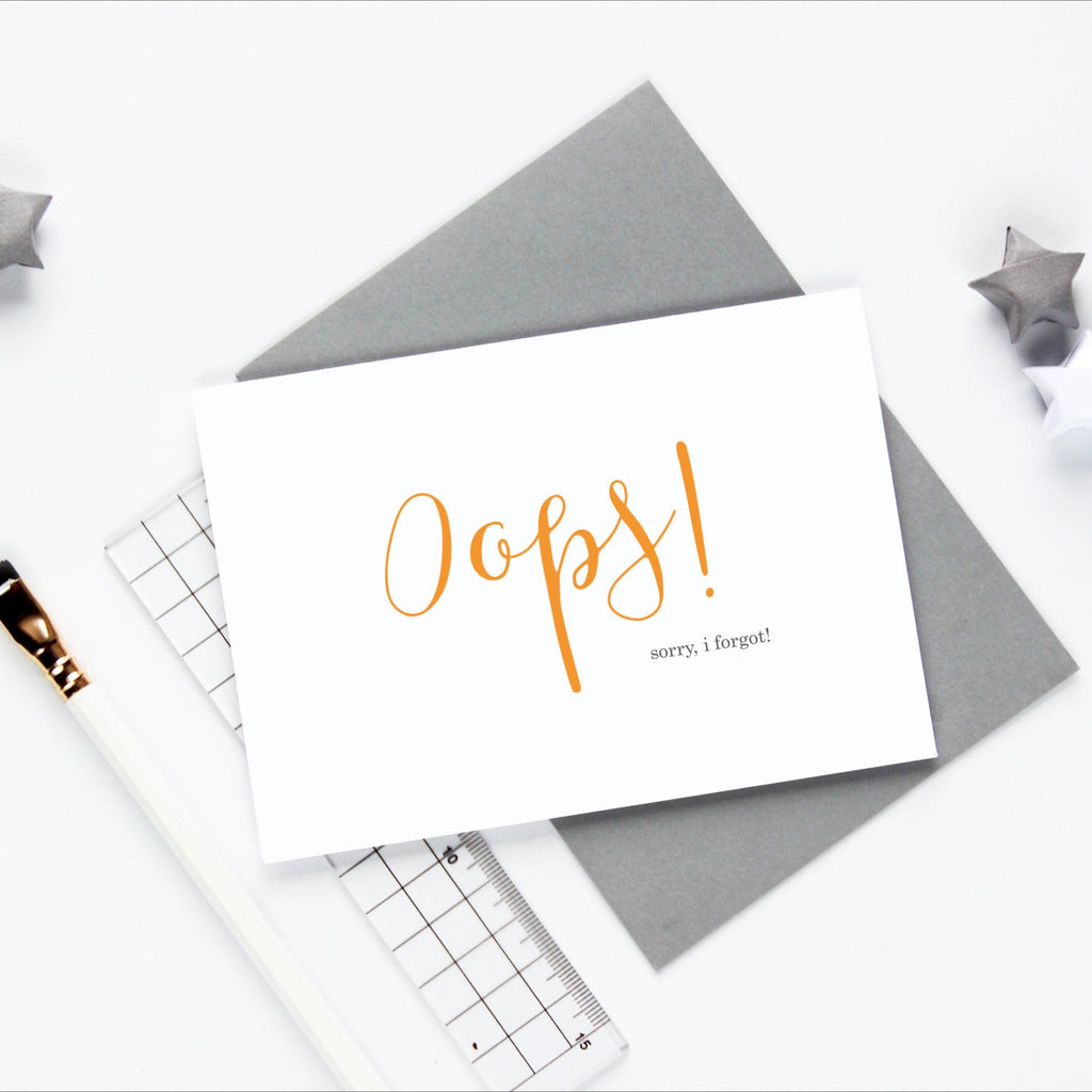 Oops! I Forgot! Greetings Card - Studio 9 Ltd