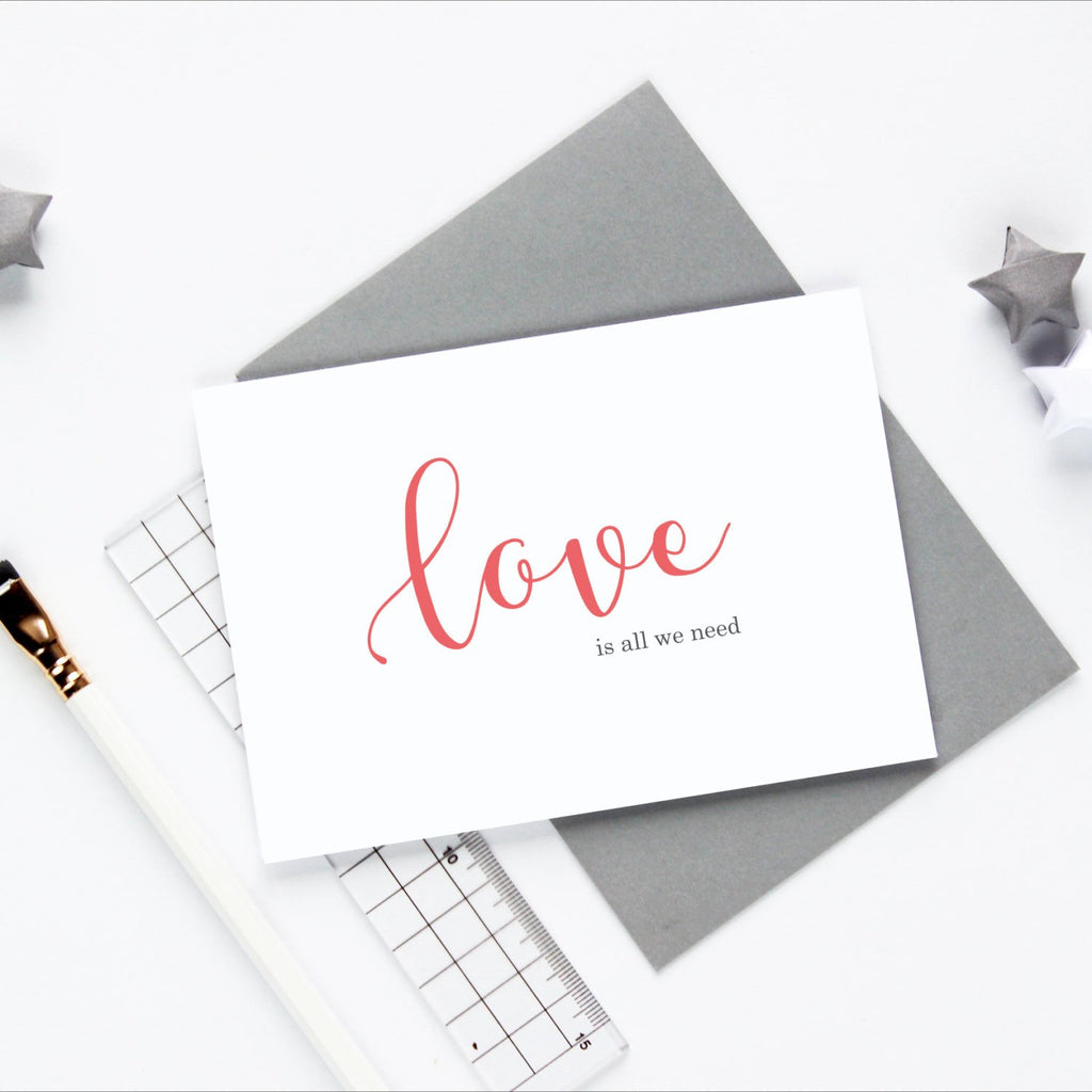 Love is all we need greetings card - Studio 9 Ltd