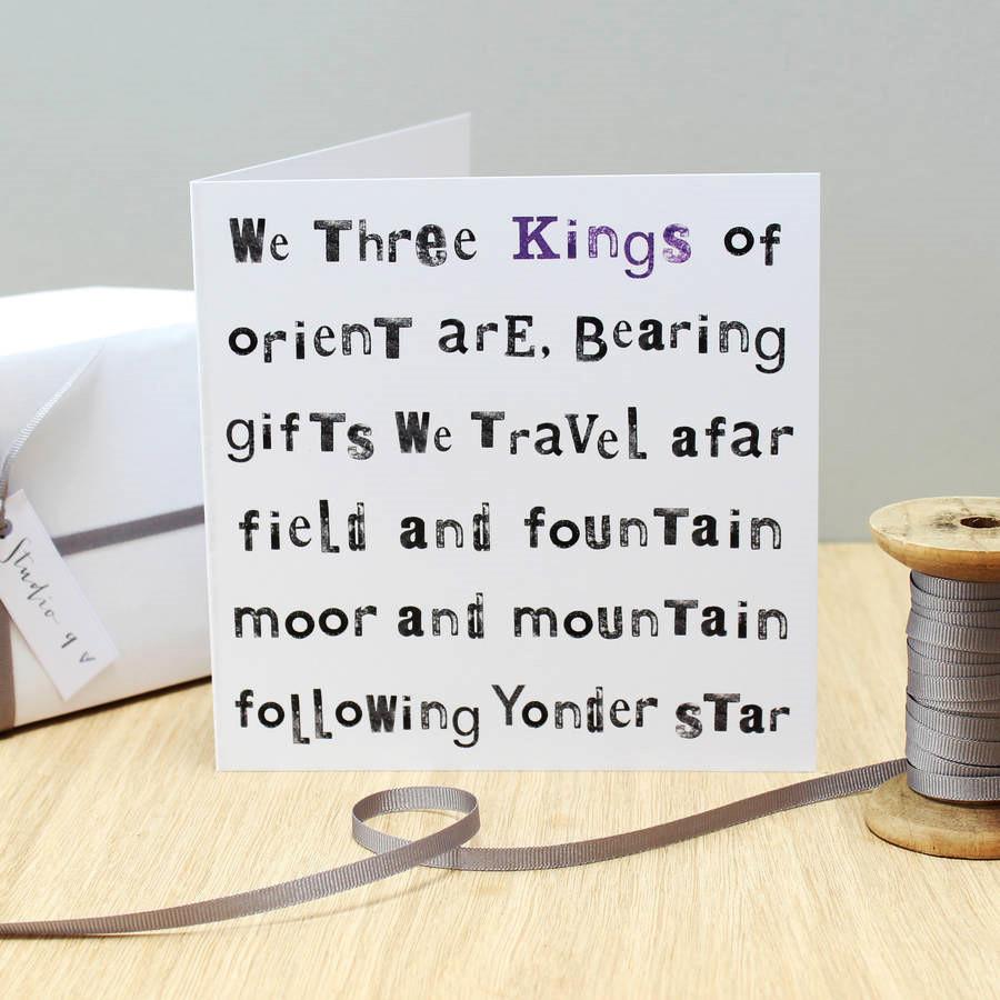‘We Three Kings…’ Christmas Card - Studio 9 Ltd